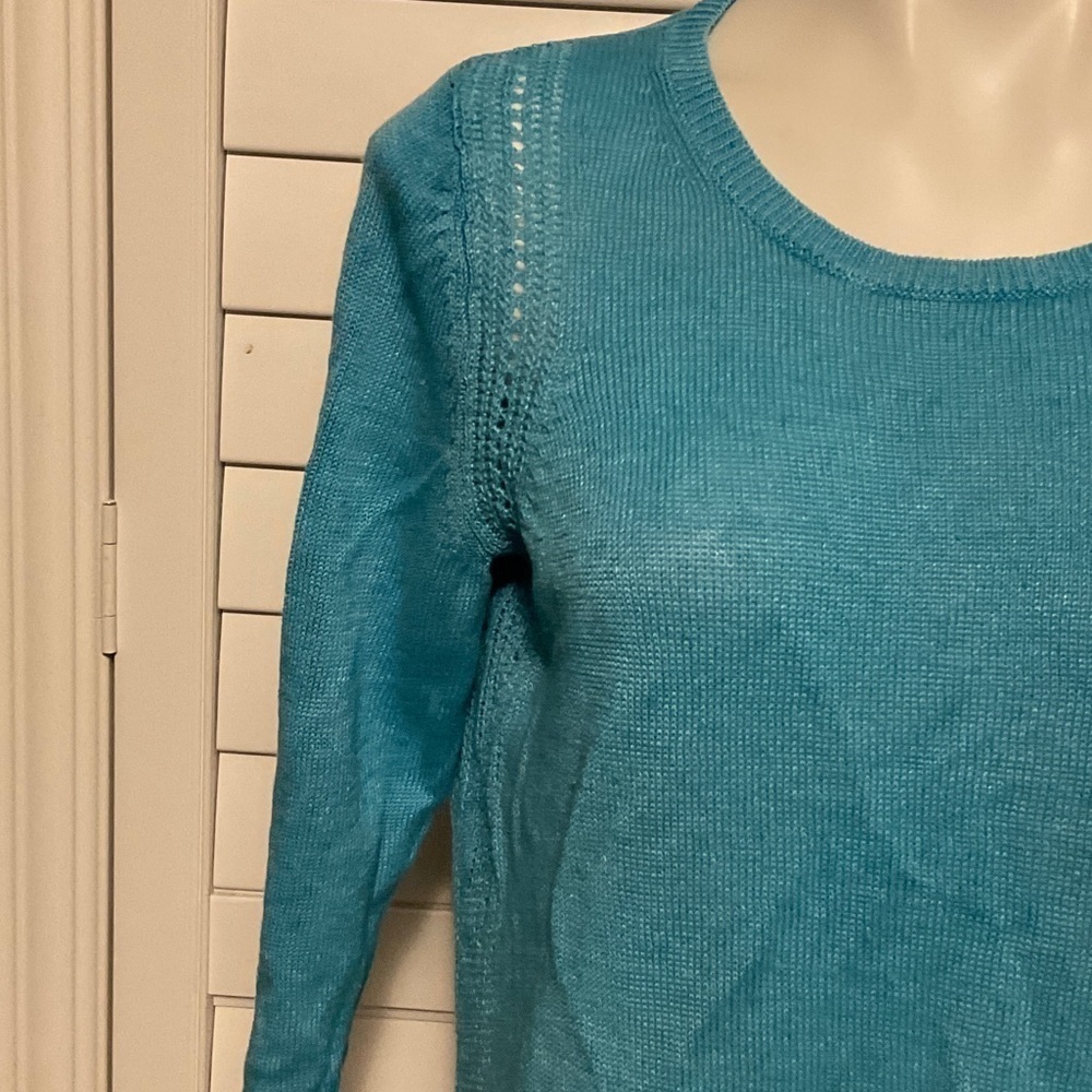Talbots Teal Women's Blouse - Picture 2 of 14